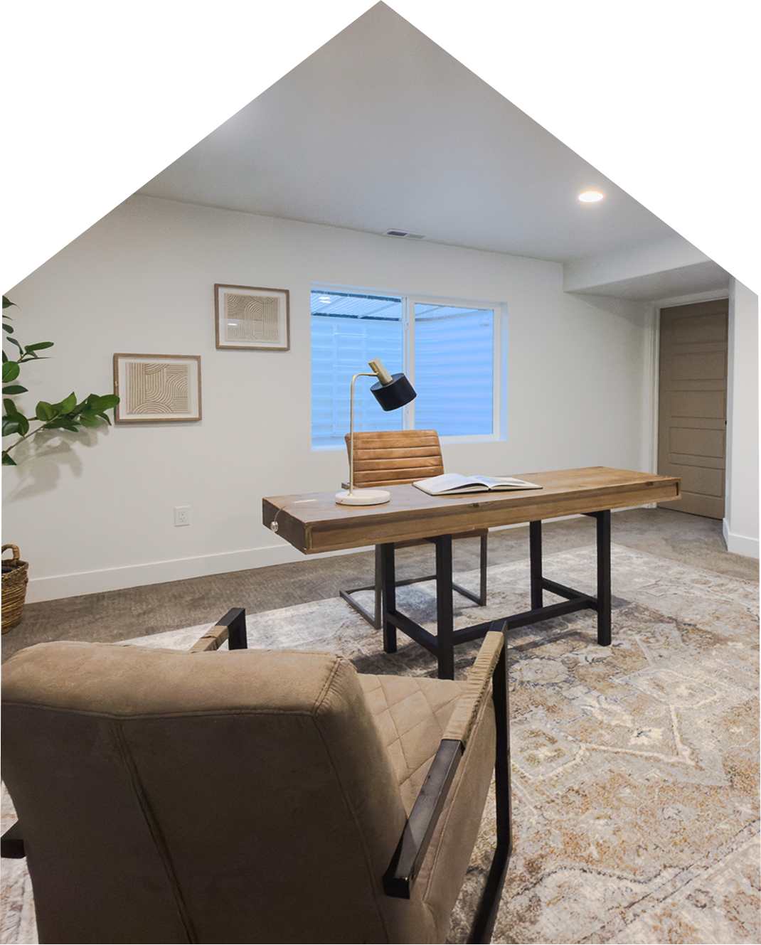 Happy clients in their custom home